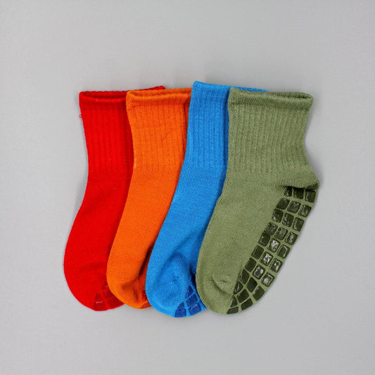 Barn - Höga färgglada strumpor 4-Pack - onwear.se